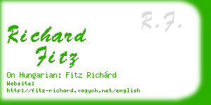 richard fitz business card